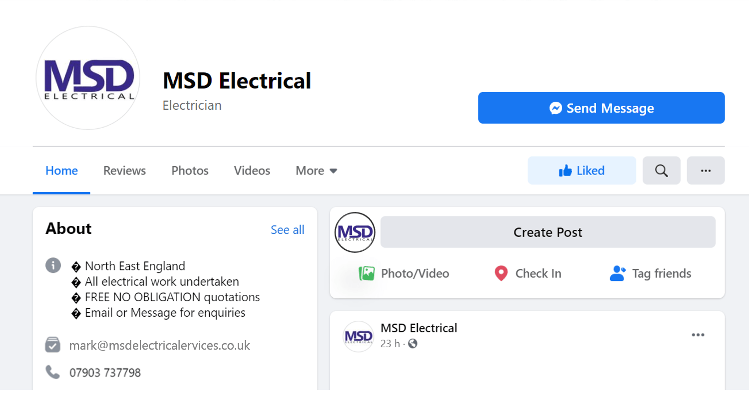 MSD Electrical Social Media